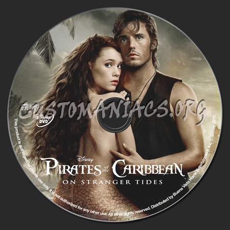 Pirates Of The Caribbean On Stranger Tides dvd label