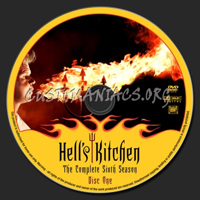 Hell's Kitchen - Season 6 dvd label