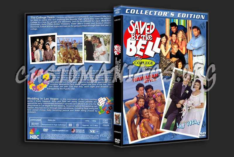 Saved by the Bell: The College Years / Hawaiian Style / Wedding in Las Vegas dvd cover