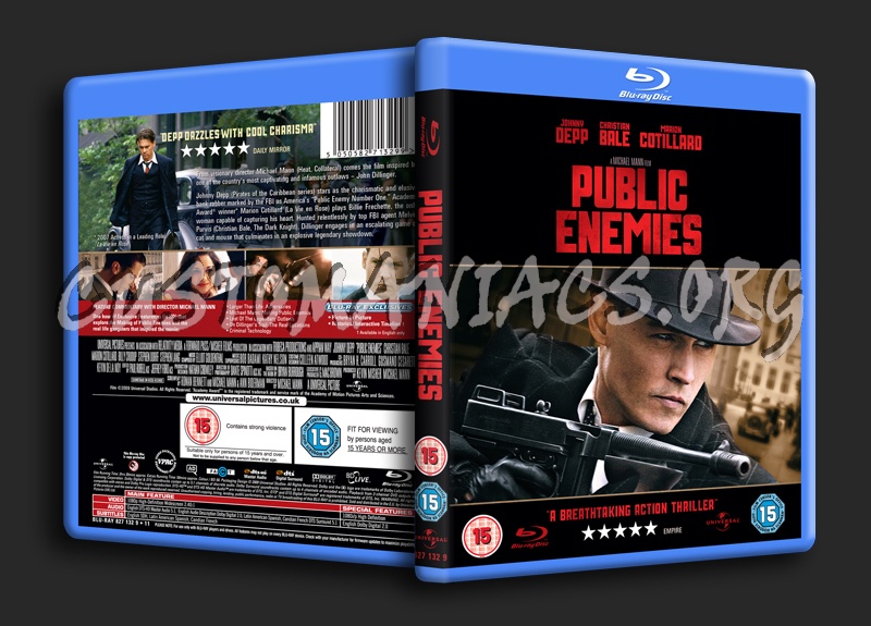 Public Enemies blu-ray cover