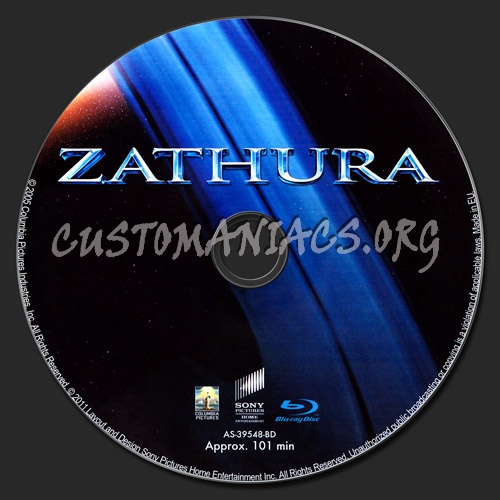 Zathura blu-ray label