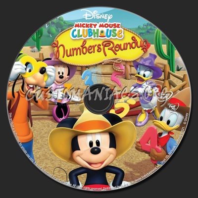 Mickey Mouse Clubhouse Mickey's Numbers Roundup dvd label