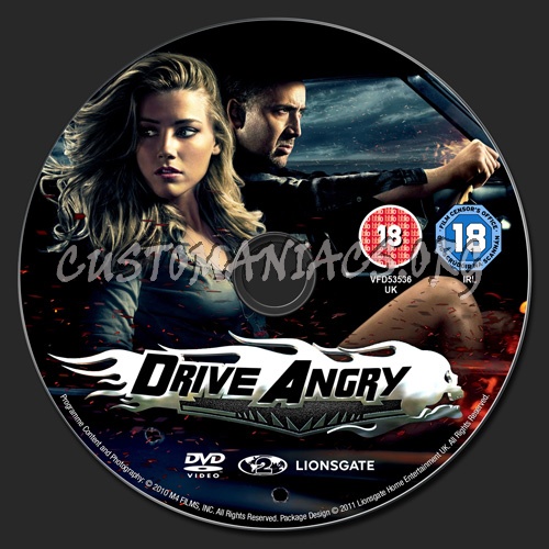 Drive Angry dvd label