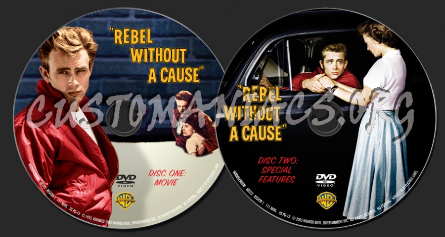 Rebel Without A Cause dvd label