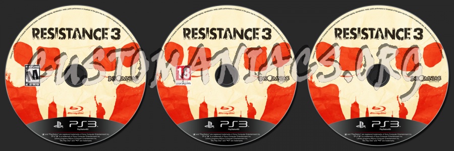 Resistance 3 dvd label