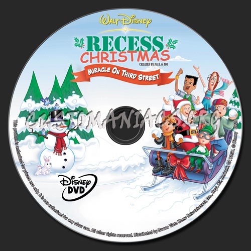 Recess Christmas dvd label