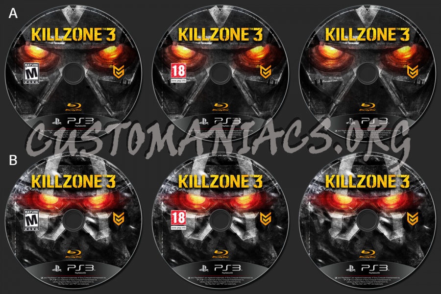 Killzone 3 dvd label
