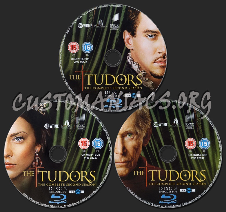 The Tudors Season 2 blu-ray label