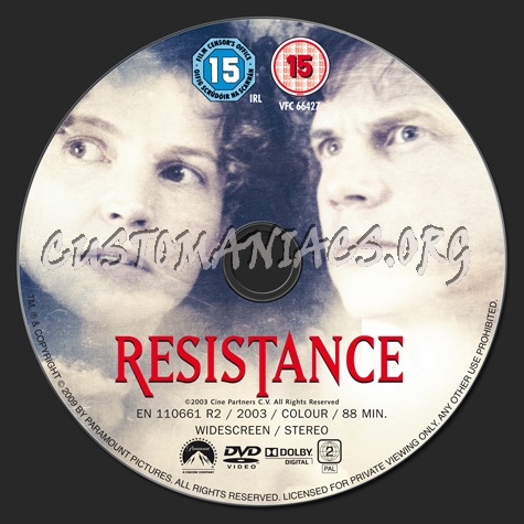 Resistance dvd label