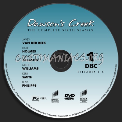 Dawson's Creek - Season 6 dvd label