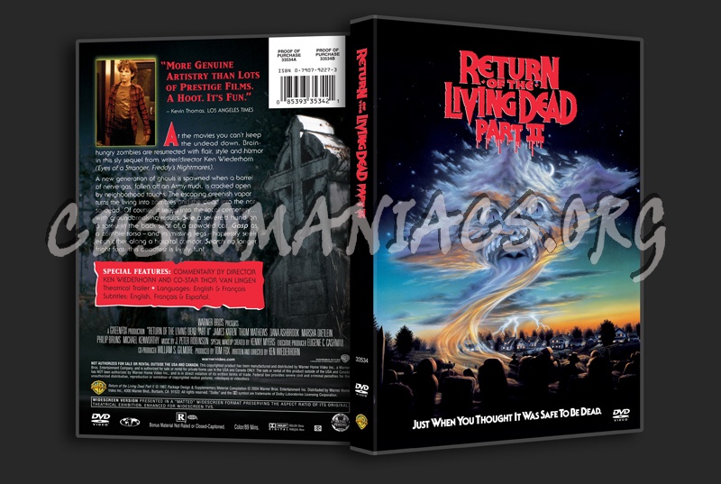 Return of the Living Dead Part 2 dvd cover
