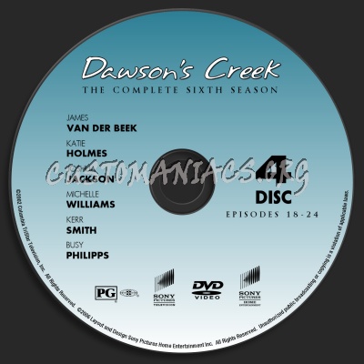 Dawson's Creek - Season 6 dvd label