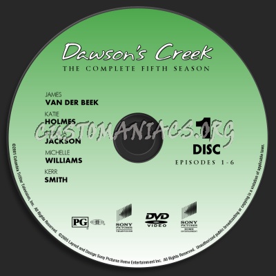 Dawson's Creek Season 5 dvd label