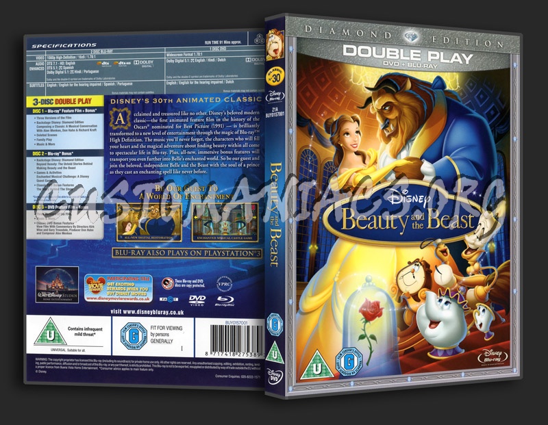 Beauty and the Beast blu-ray cover