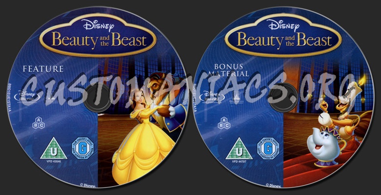Beauty and the Beast blu-ray label