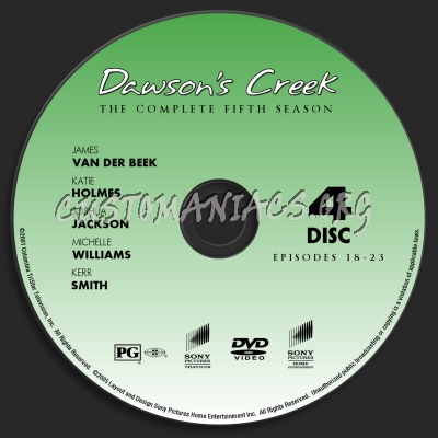 Dawson's Creek Season 5 dvd label