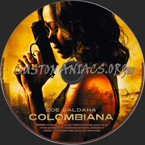 Colombiana dvd label