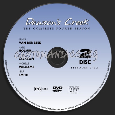 Dawson's Creek Season 4 dvd label