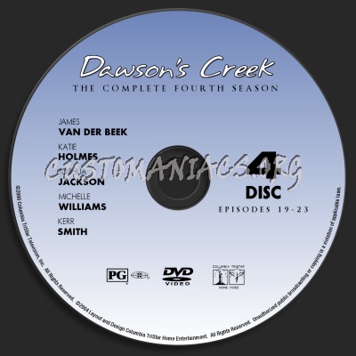 Dawson's Creek Season 4 dvd label
