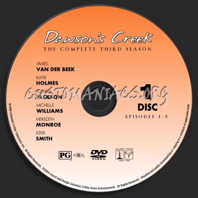 Dawson's Creek Season 3 dvd label