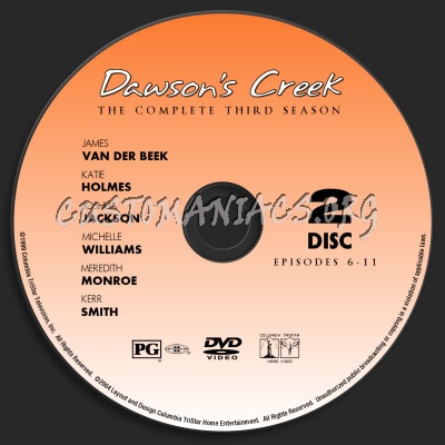 Dawson's Creek Season 3 dvd label