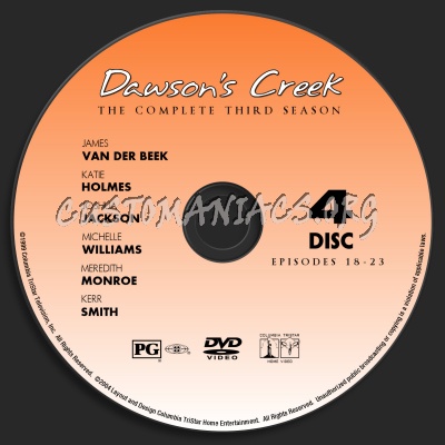 Dawson's Creek Season 3 dvd label