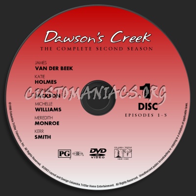 Dawson's Creek Season 2 dvd label