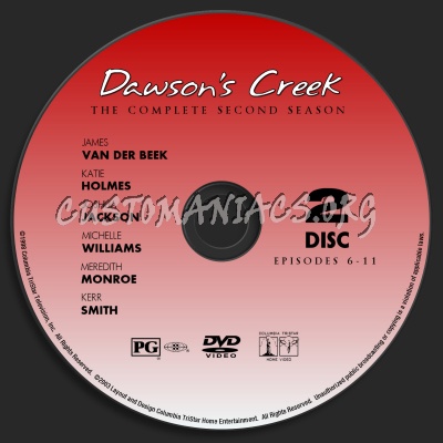 Dawson's Creek Season 2 dvd label