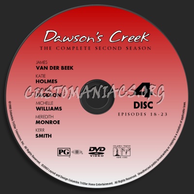 Dawson's Creek Season 2 dvd label