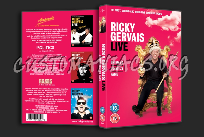 Ricky Gervais Live Animals Politics Fame dvd cover