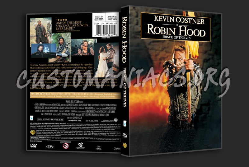 Robin Hood Prince of Thieves dvd cover