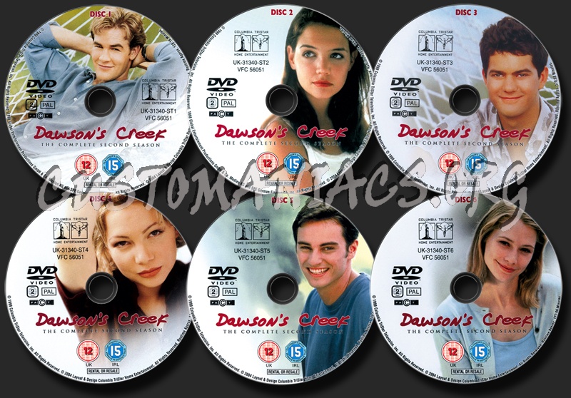 Dawson's Creek Season 2 dvd label