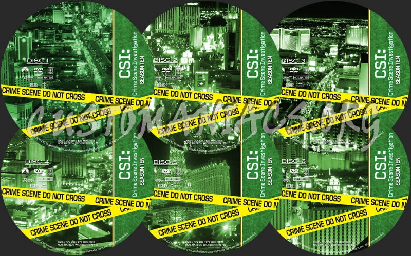 CSI: Season 10 dvd label