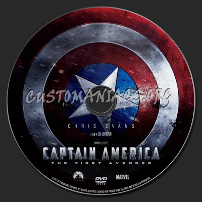 Captain America The First Avenger dvd label