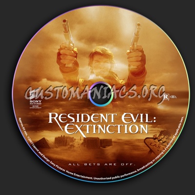 Resident Evil Extinction dvd label