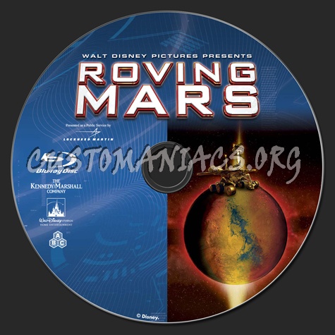 Roving Mars blu-ray label