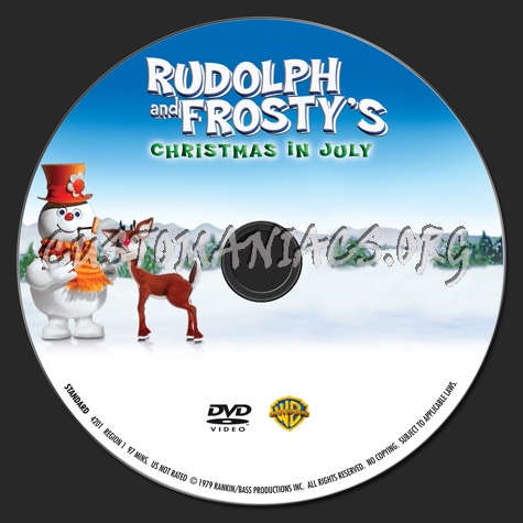 Rudolph and Frosty's Christmas in July dvd label