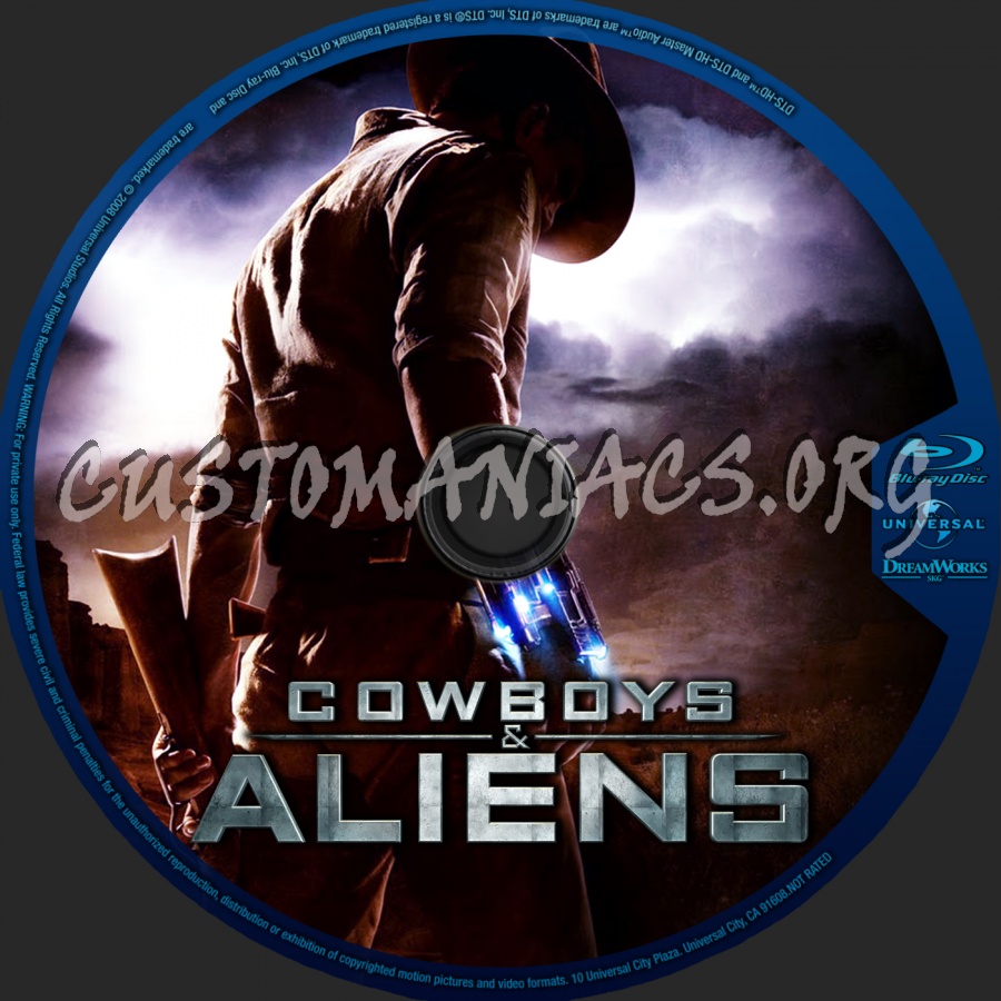 Cowboys & Aliens blu-ray label