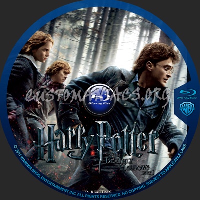 Harry Potter and the Deathly Hallows Part 1 blu-ray label