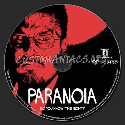 Paranoia dvd label