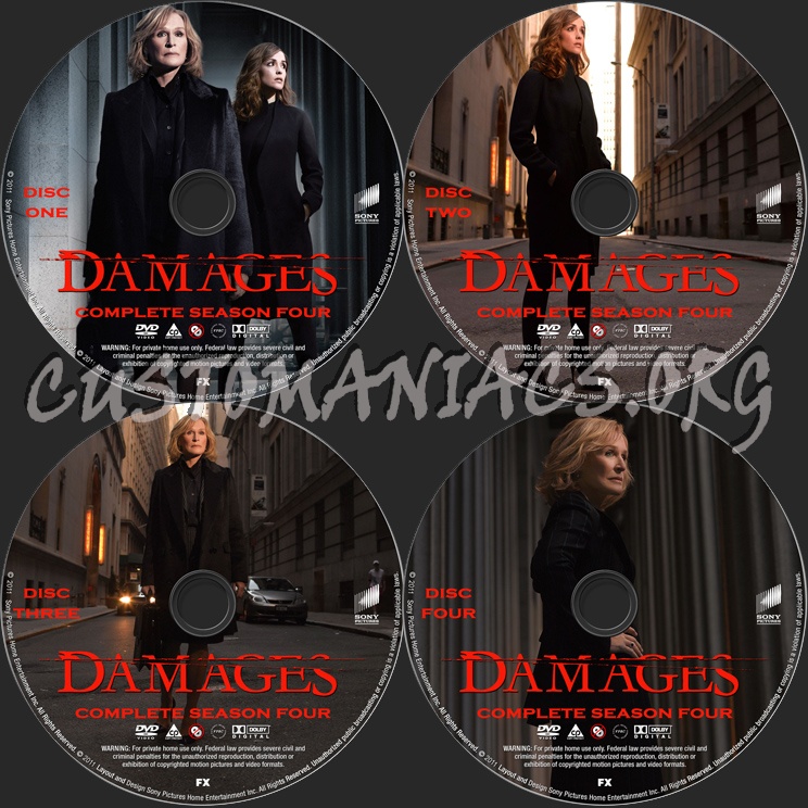 Damages Season 4 dvd label