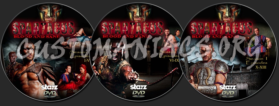 Spartacus Blood and Sand Season 1 dvd label