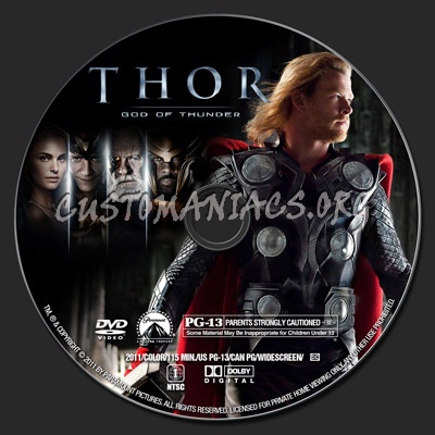 Thor dvd label