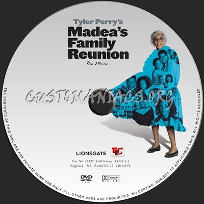 Madea's Family Reunion  (The Movie) dvd label