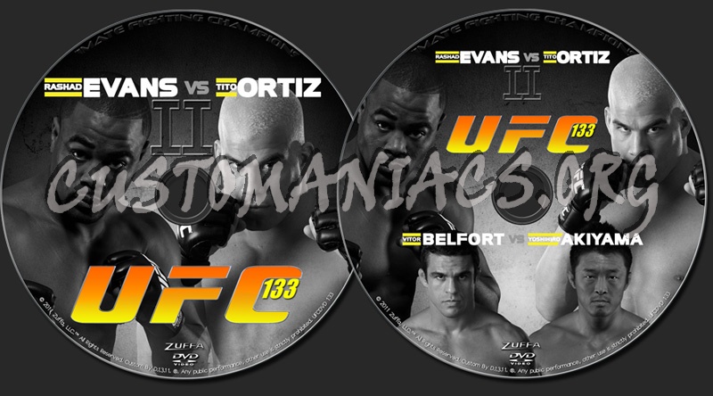 UFC 133 Evans vs. Ortiz 2 dvd label