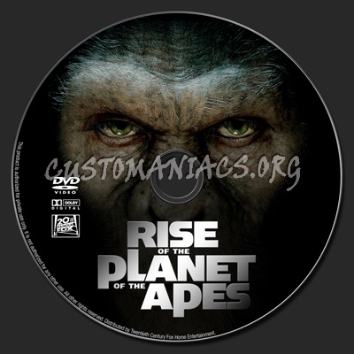 Rise Of The Planet Of The Apes dvd label
