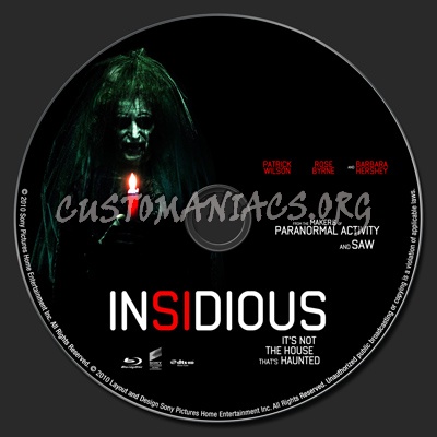 Insidious blu-ray label