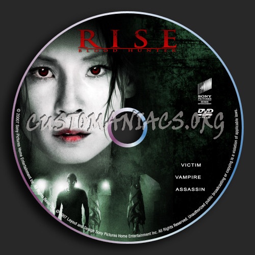 Rise : Blood Hunter dvd label