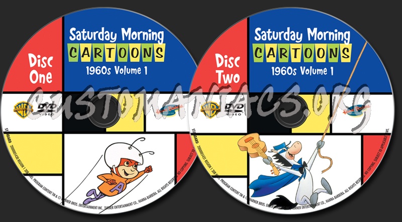 Saturday Morning Cartoons 1960's Volume 1 dvd label