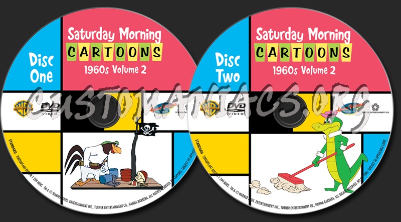 Saturday Morning Cartoons 1960's Volume 2 dvd label